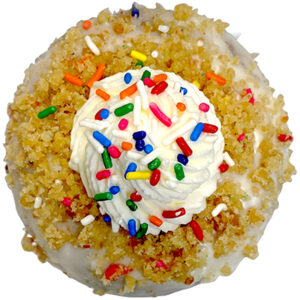 Birthday cake donut