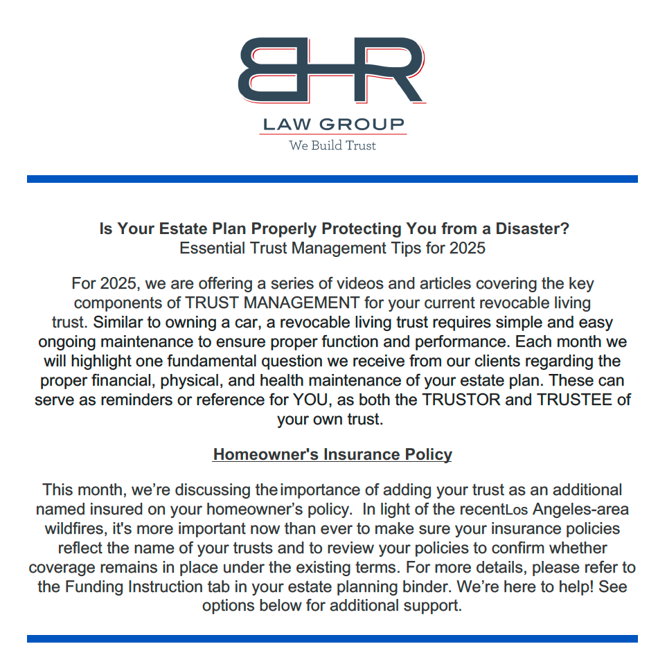 BHR February newsletter