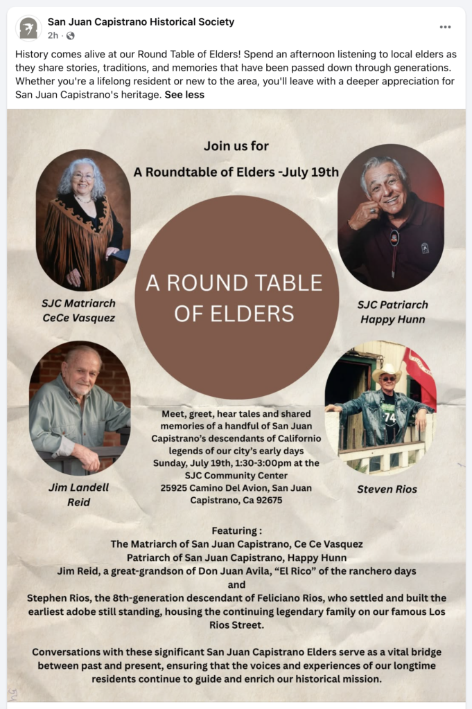 A roundtable discussion flyer showing images of the 4 speakers and a review of the discussion.
