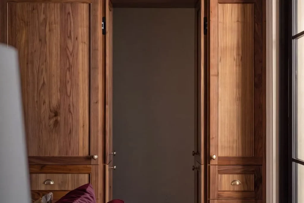 Wooden closet doors