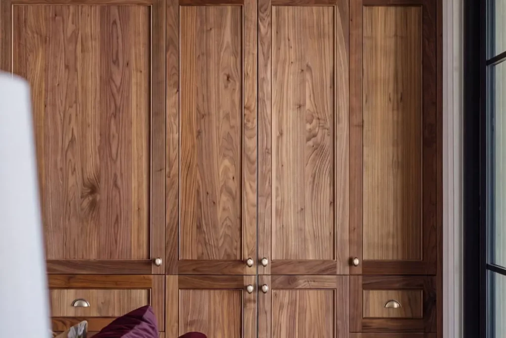 Wooden closet doors