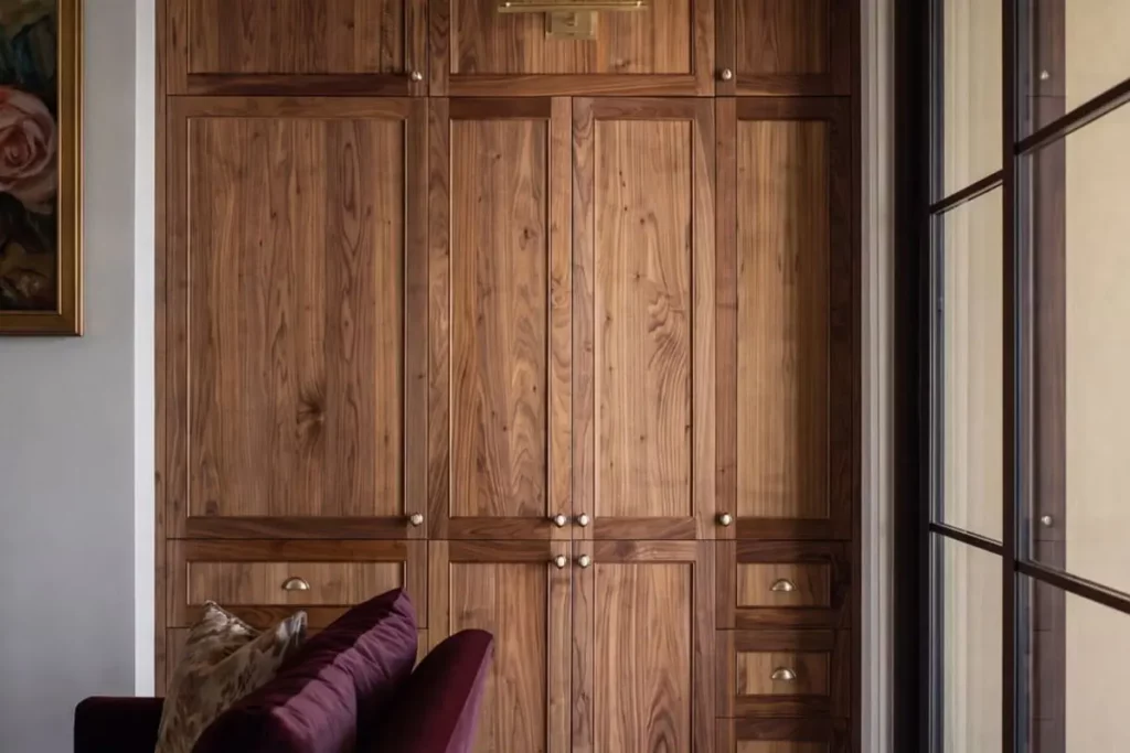 Wooden closet doors
