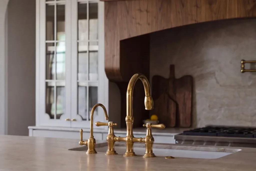 Kitchen island with a built in sink