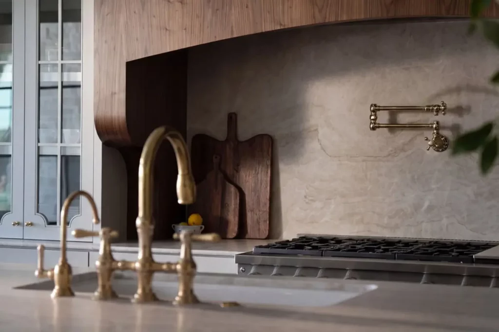 Kitchen island with a built in sink
