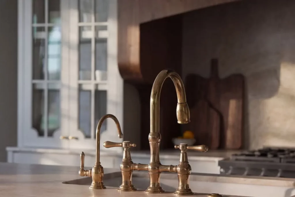 Kitchen island with a built in sink