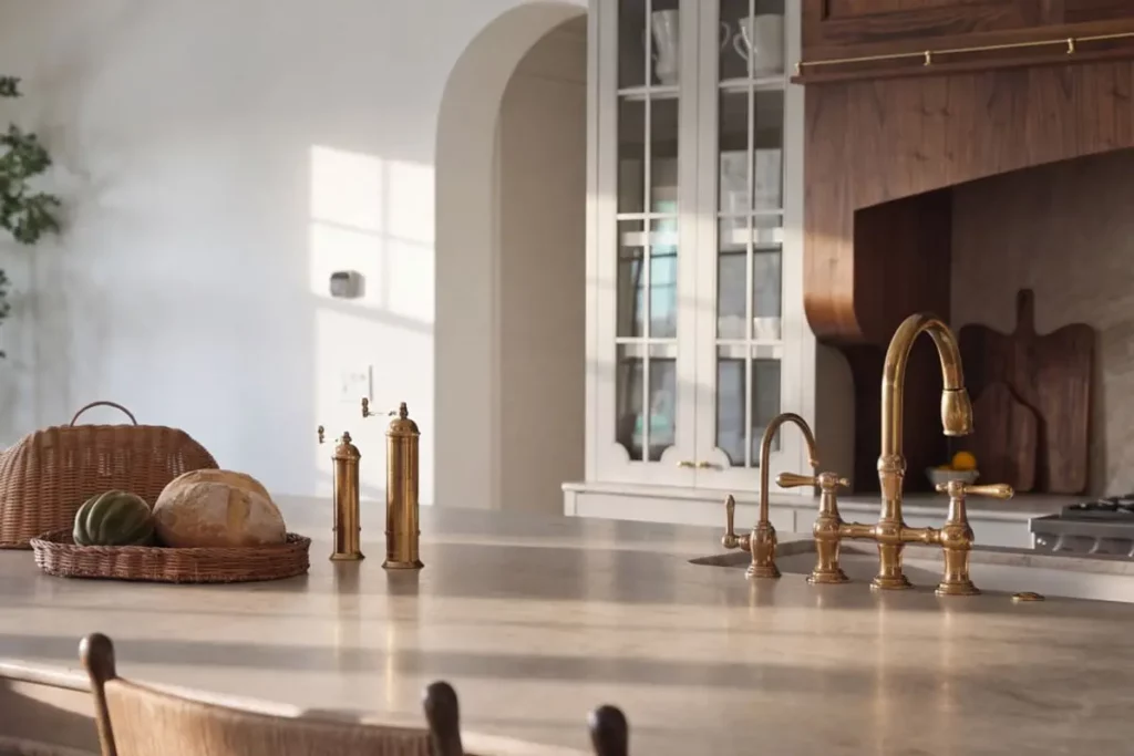 Kitchen island with a built in sink