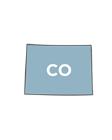 drawing of the state of Colorado