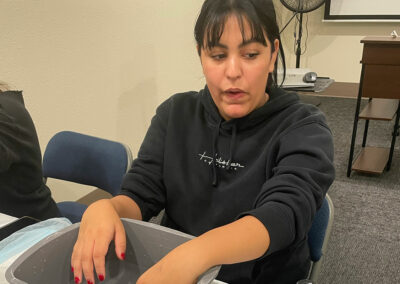 A nurse in training at Prosperity